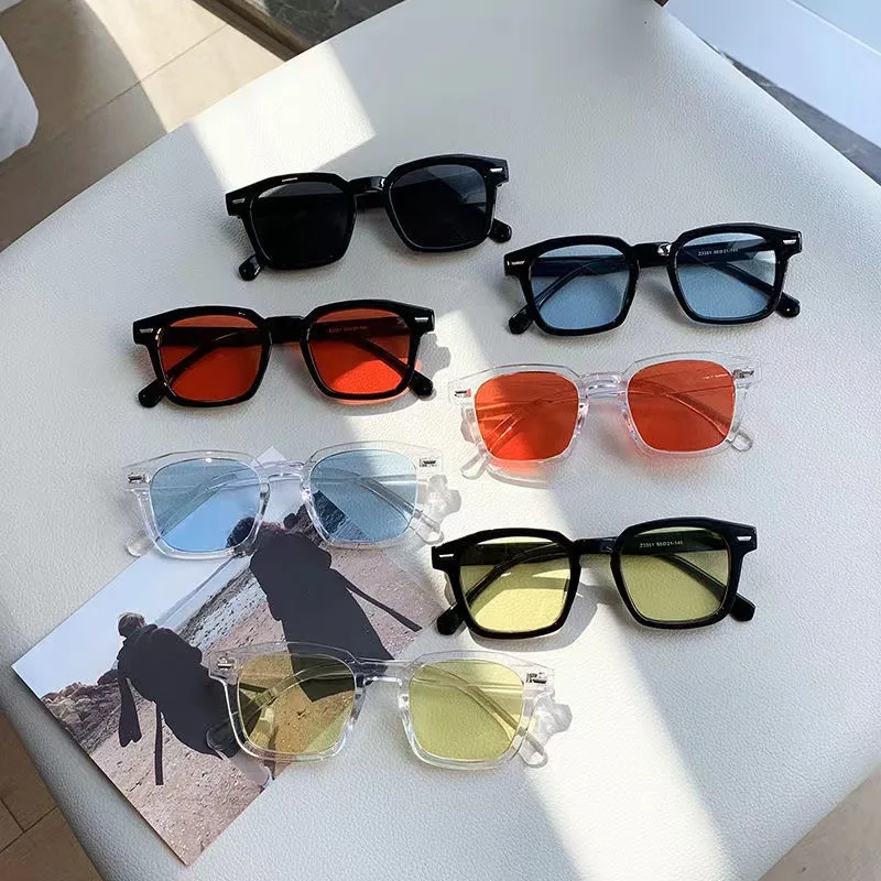 Sunglasses Uv400 - New Retro Sunglasses Y2K Colored Lens