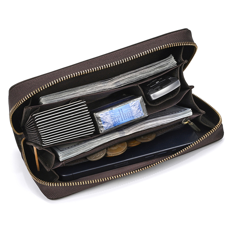 Genuine Leather Clutch Wallet  - Leather Wallet Men ulasan dan harga