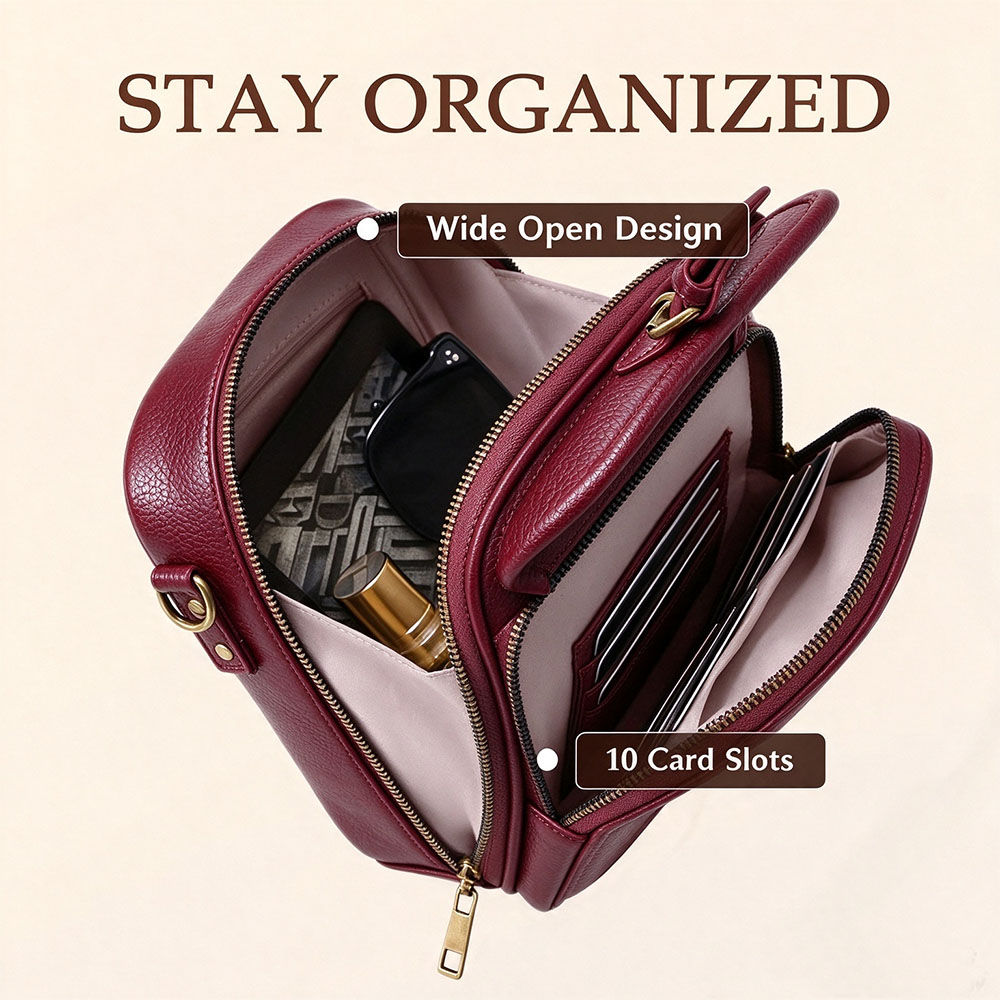 Small Crossbody Bag for Men Wo - Leather Wallet Men ulasan dan harga