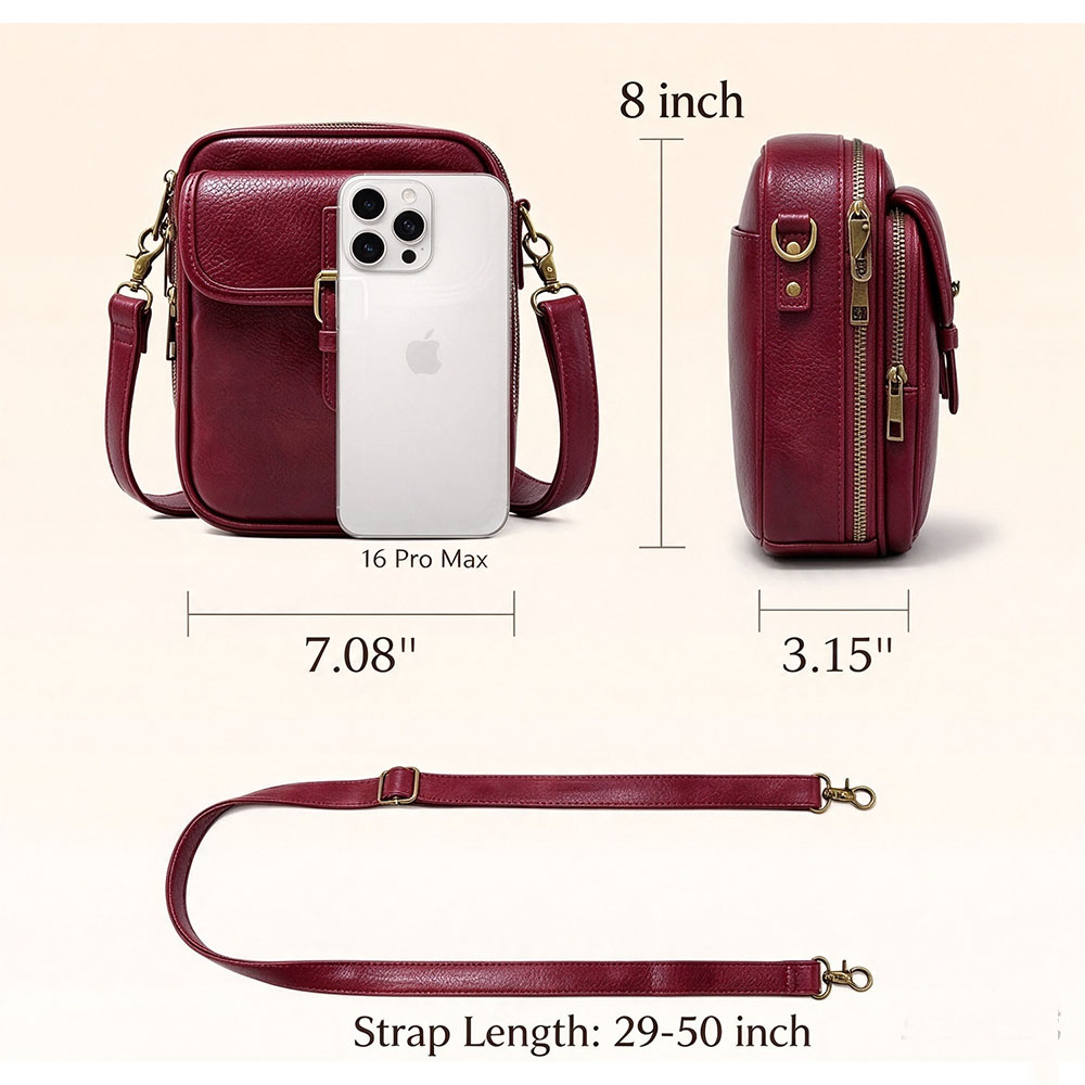 Small Crossbody Bag for Men Wo - Leather Wallet Men ulasan dan harga