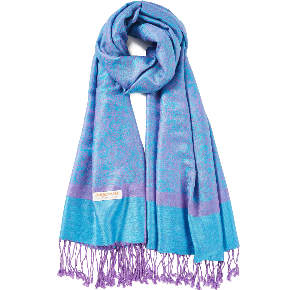 Paisley Pashmina Silk Shawl Ja - Cashmere Scarf ulasan dan harga