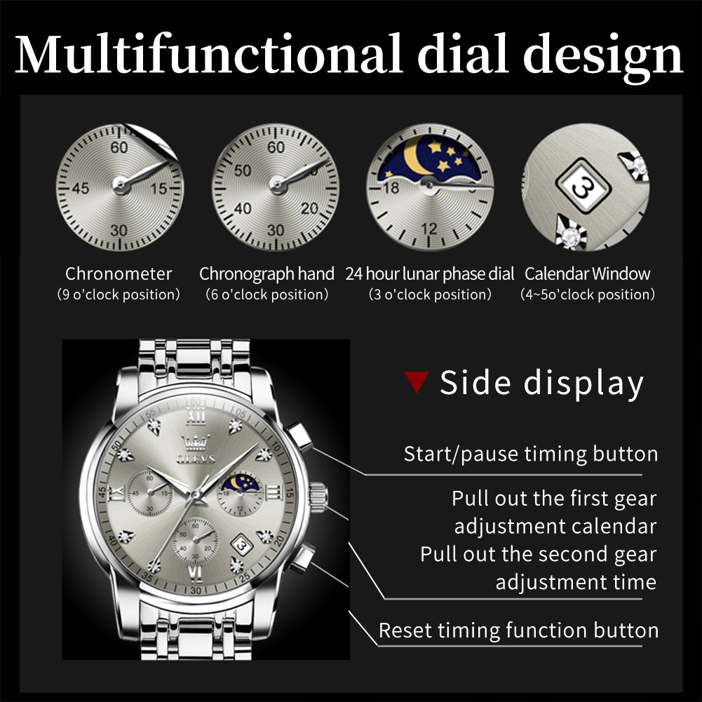 OLEVS 2858 Quartz Watch for Me - Luxury Watch Men ulasan dan harga