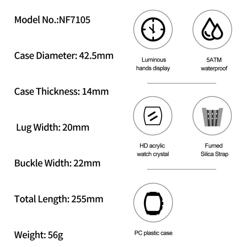 NAVIFORCE Man's Watch 5ATM Wat - Luxury Watch Men ulasan dan harga