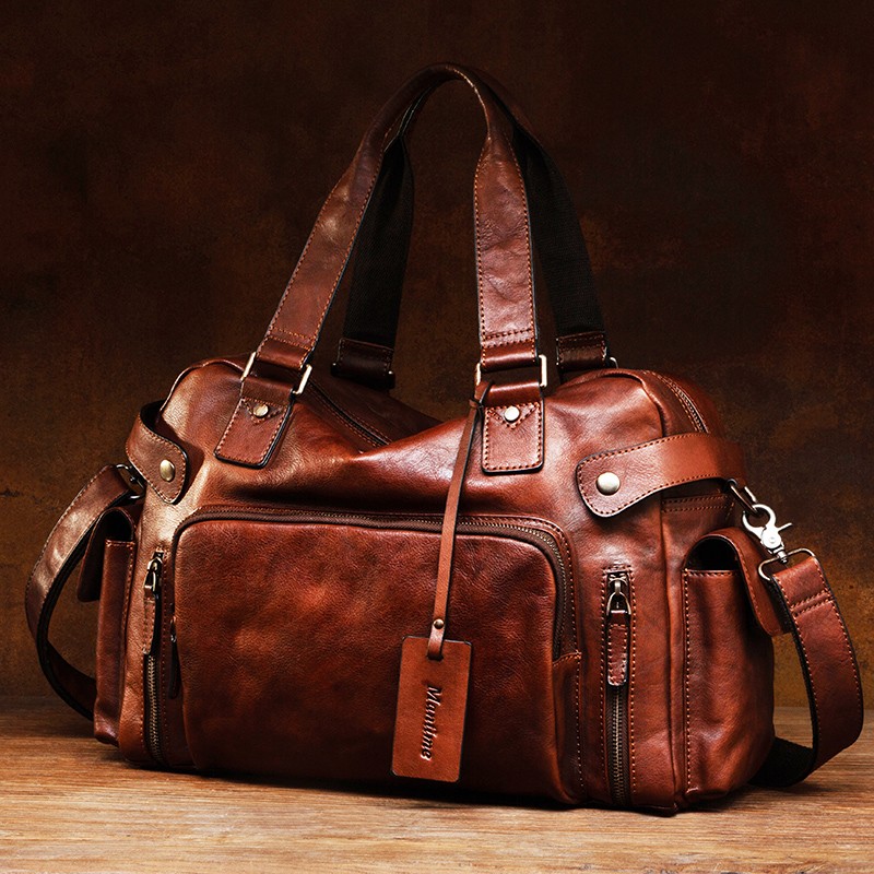 Vintage vegetable tanned leath - Travel Luggage Set ulasan dan harga