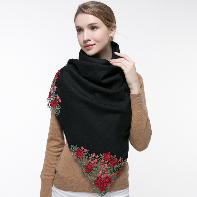 100% Real Wool Pink Scarf Wome - Cashmere Scarf ulasan dan harga