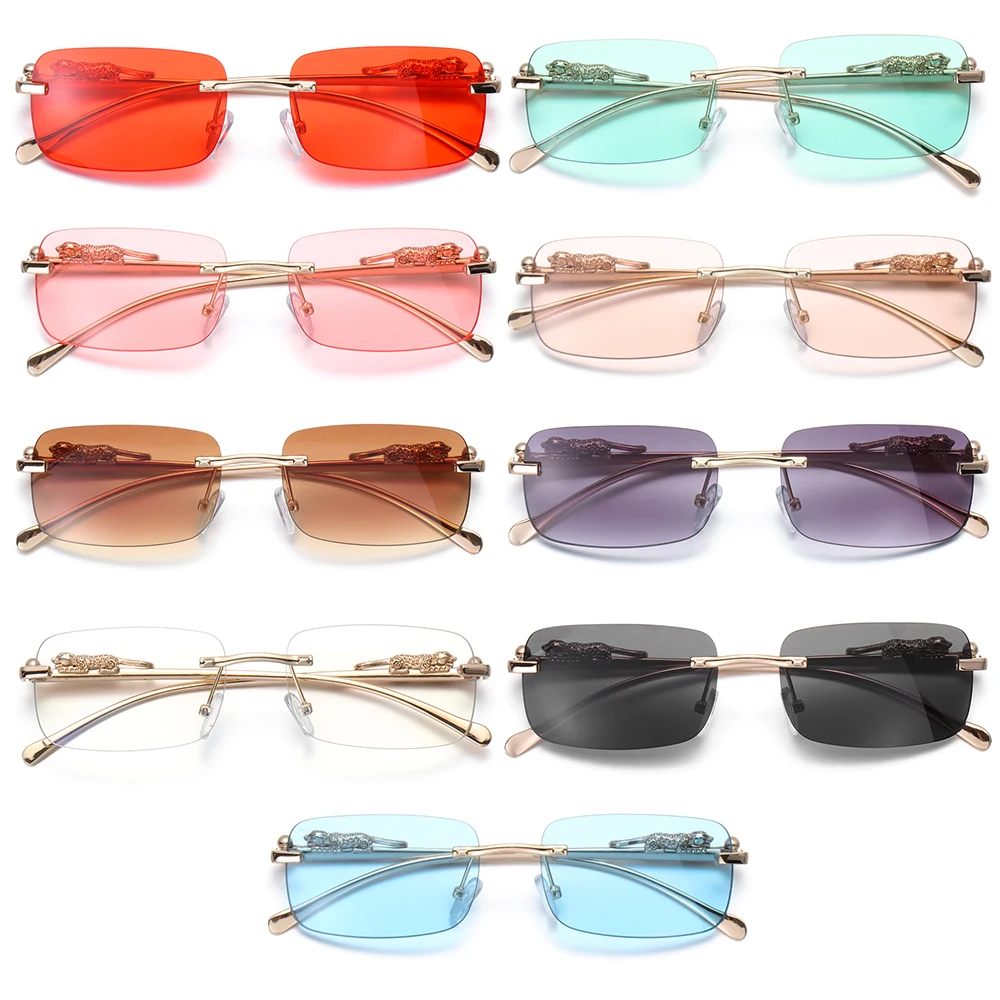 Rimless Small Square Sunglasse - Designer Sunglasses ulasan dan harga