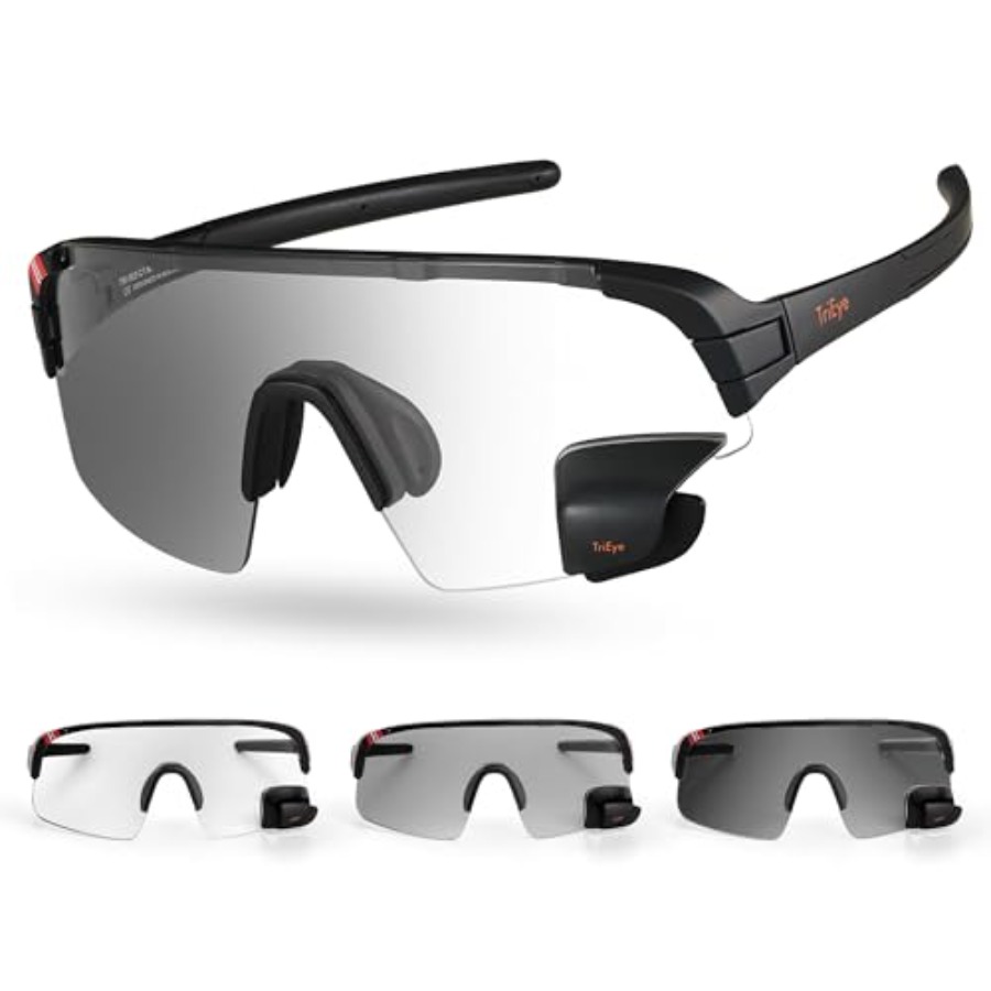 TriEye Cycling Glasses with Re - Sunglasses Uv400 ulasan dan harga