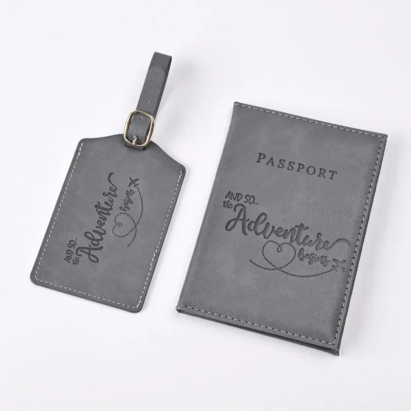 New Purple PU Leather Passport - Travel Luggage Set ulasan dan harga
