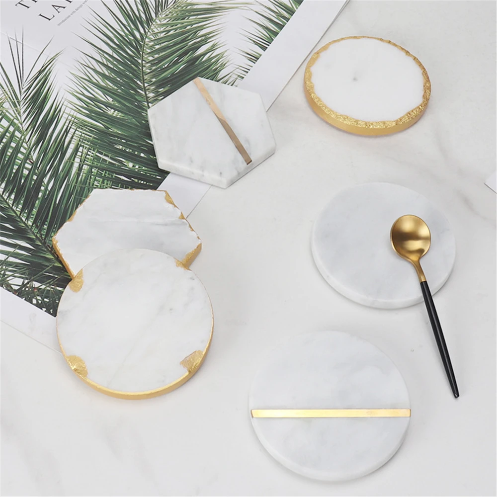 Luxury Marble Ceramic Coaster  - Marble Coaster Set ulasan dan harga