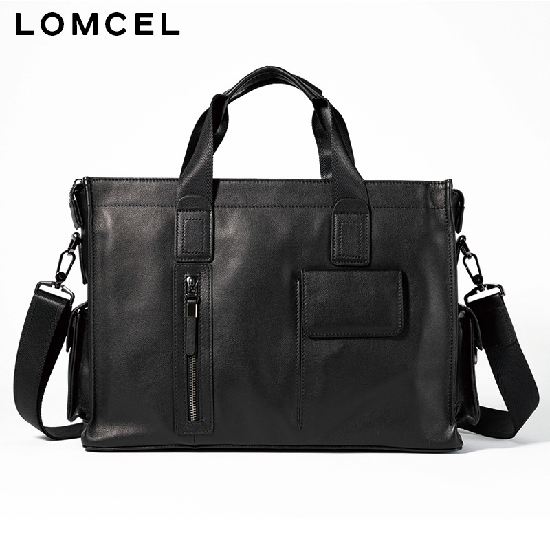 LOMCEL P116 fashionable handba - Leather Briefcase ulasan dan harga