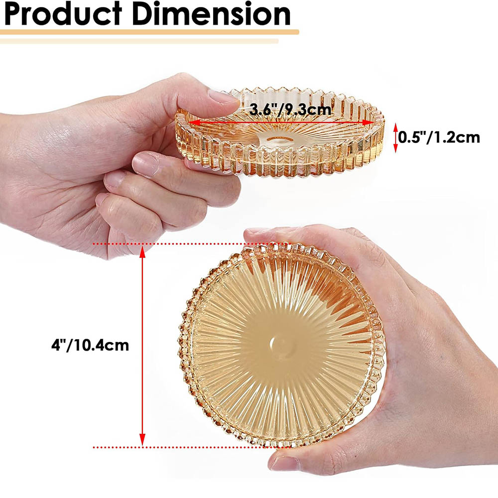 Modern Amber Glass Coasters fo - Marble Coaster Set ulasan dan harga