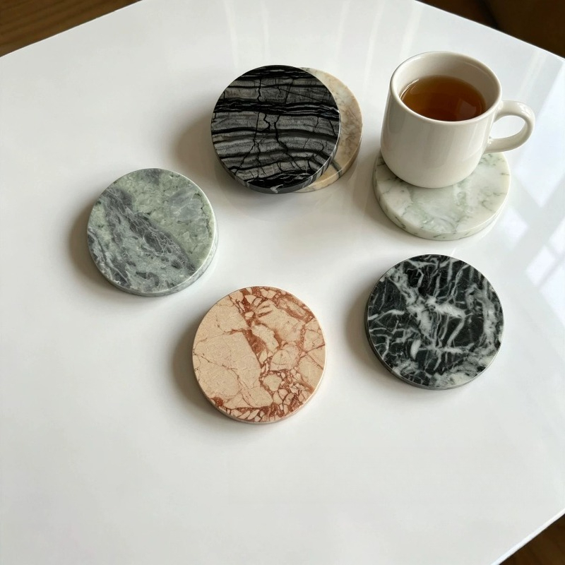 Premium Natural Marble Coaster - Marble Coaster Set ulasan dan harga