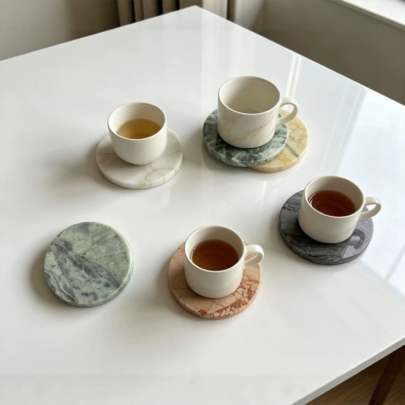 Premium Natural Marble Coaster - Marble Coaster Set ulasan dan harga