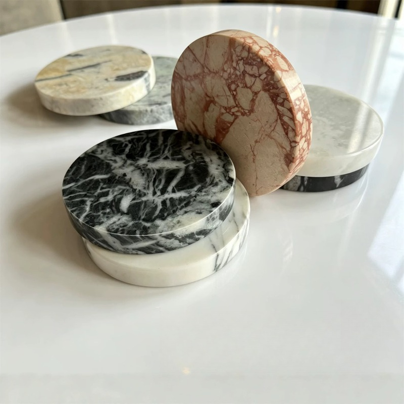 Premium Natural Marble Coaster - Marble Coaster Set ulasan dan harga