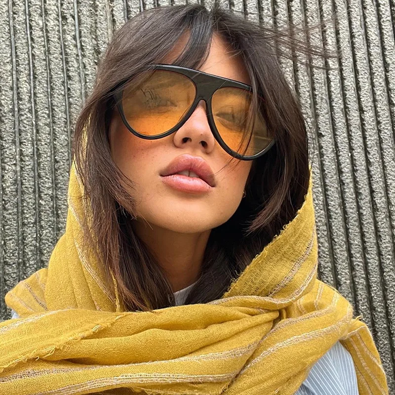 Vintage Oversized Flat Top Ova - Designer Sunglasses ulasan dan harga