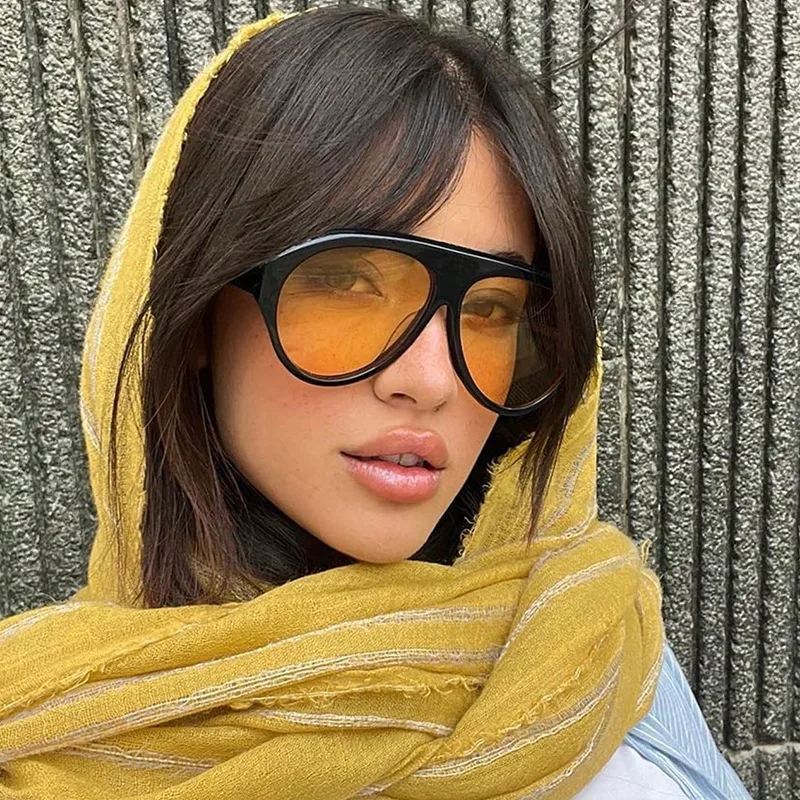 Vintage Oversized Flat Top Ova - Designer Sunglasses ulasan dan harga